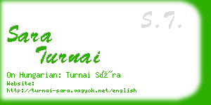 sara turnai business card